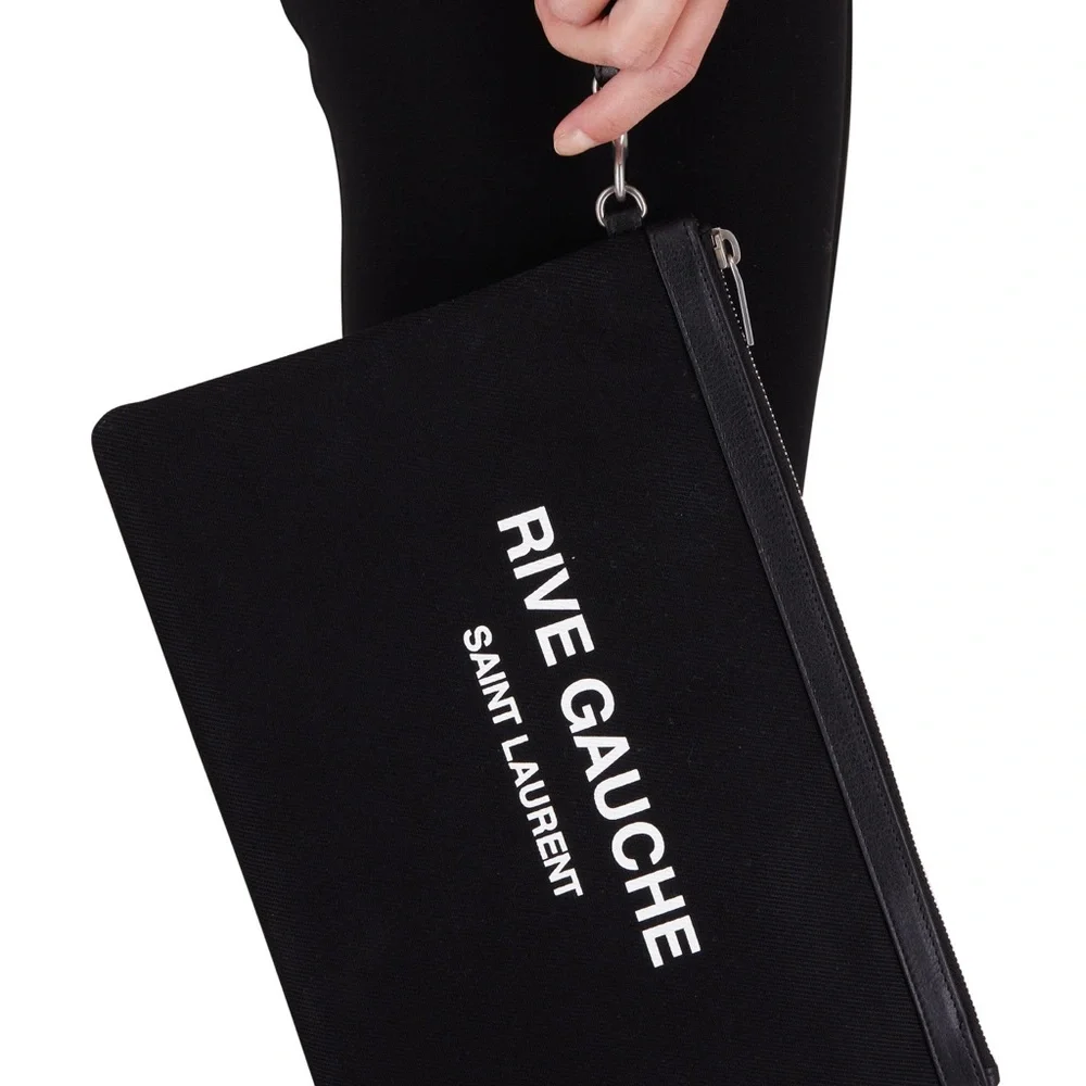 Saint Laurent Rive Gauche Black Clutch - Picture 3 of 3